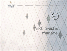 Tablet Screenshot of parkcapinvest.com
